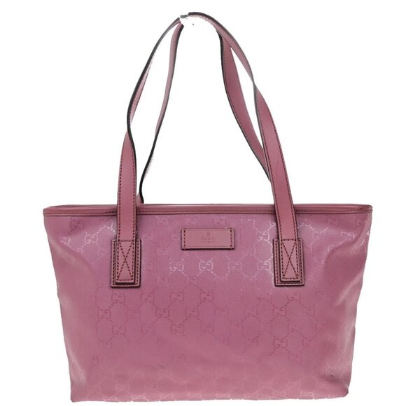 GUCCI Logo Imprime GG Pattern Shoulder Bag PVC Leather Pink GHW Italy 31YH147 - Picture 1 of 16